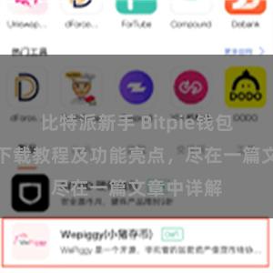 比特派新手 Bitpie钱包最新版本下载教程及功能亮点，尽在一篇文章中详解