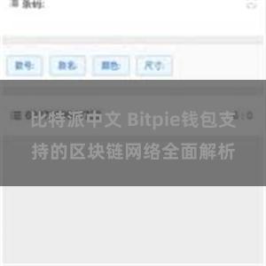 比特派中文 Bitpie钱包支持的区块链网络全面解析