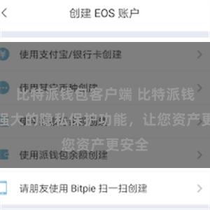 比特派钱包客户端 比特派钱包：强大的隐私保护功能，让您资产更安全
