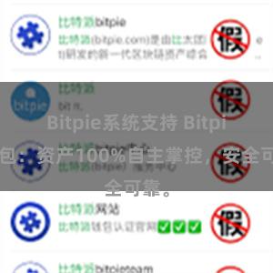 Bitpie系统支持 Bitpie钱包：资产100%自主掌控，安全可靠。