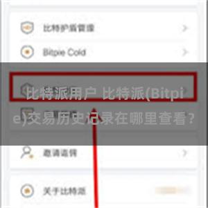 比特派用户 比特派(Bitpie)交易历史记录在哪里查看？