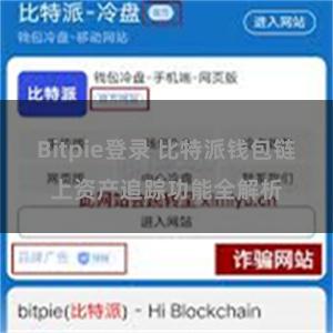 Bitpie登录 比特派钱包链上资产追踪功能全解析