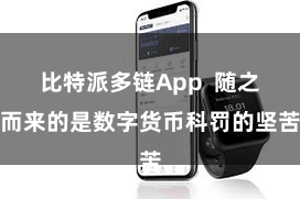 比特派多链App  随之而来的是数字货币科罚的坚苦