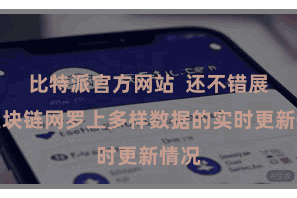 比特派官方网站  还不错展示区块链网罗上多样数据的实时更新情况